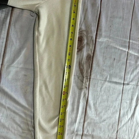 Columbia Fleece Jacket Full Zip Color block Cream Gray Medium EUC - Picture 7 of 7